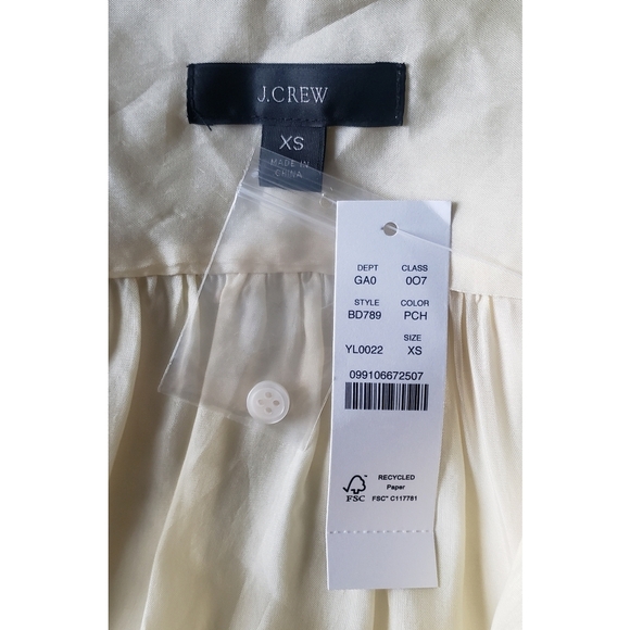 19. J.Crew Eco cupro-blend collared V-neck popover top - Picture 6 of 6